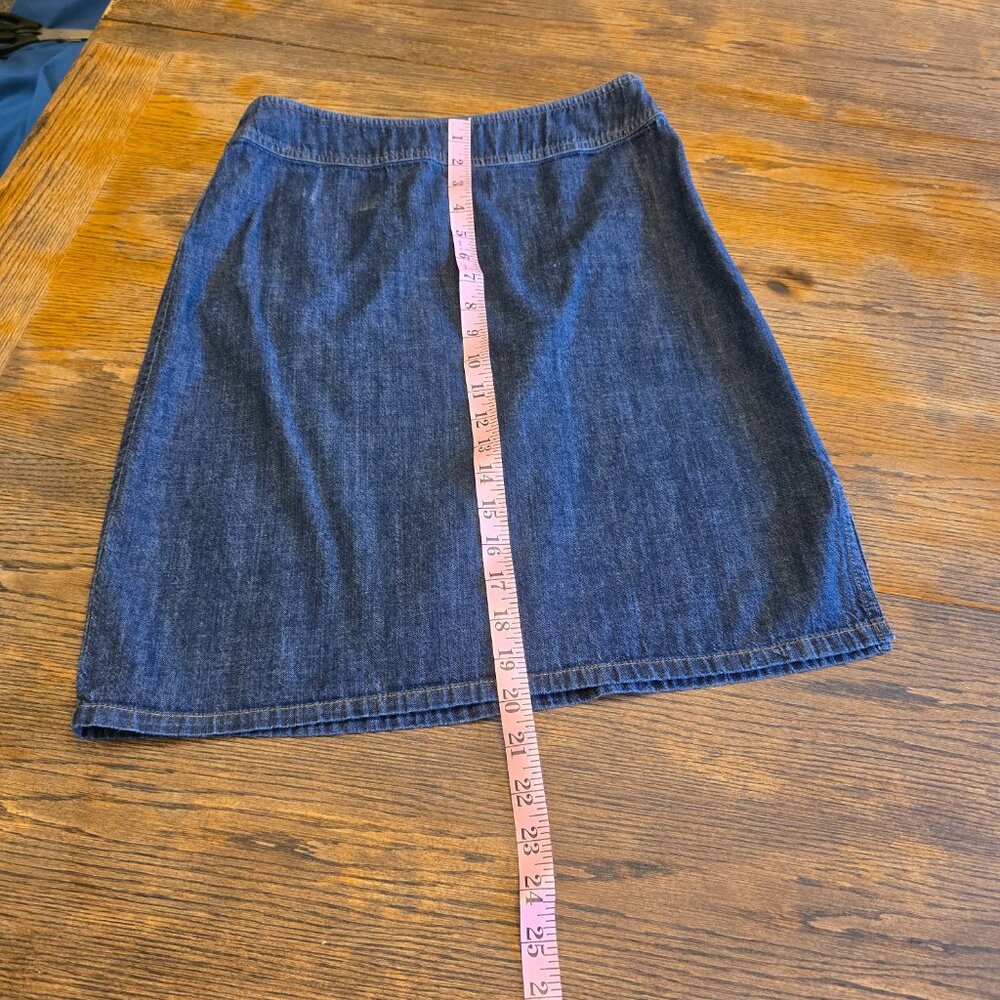 ANN TAYLOR Blue Denim Skirt Size 4 - Picture 4 of 6